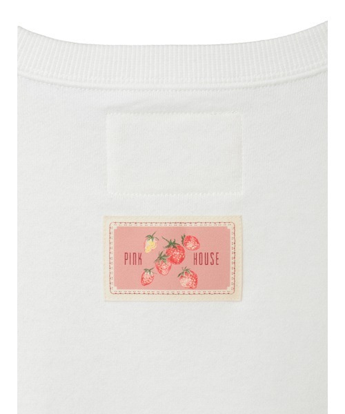 PINK HOUSE（ピンクハウス）の「イニシャルロゴアップリケ使いトレーナー（スウェット・レディース・ブルー/ブラック/キナリ/レッド/グリーン・フリー）」の11枚目の写真