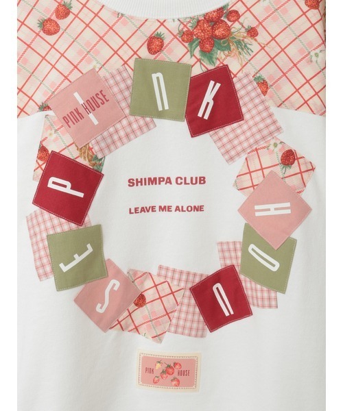 PINK HOUSE（ピンクハウス）の「イニシャルロゴアップリケ使いトレーナー（スウェット・レディース・ブルー/ブラック/キナリ/レッド/グリーン・フリー）」の12枚目の写真