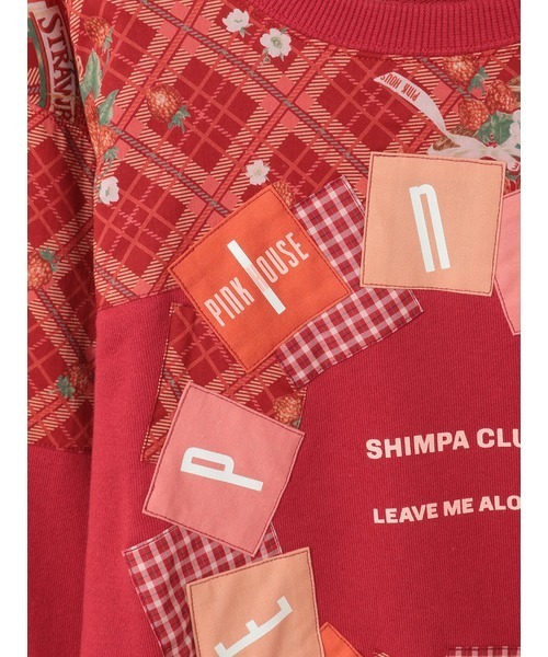 PINK HOUSE（ピンクハウス）の「イニシャルロゴアップリケ使いトレーナー（スウェット・レディース・ブルー/ブラック/キナリ/レッド/グリーン・フリー）」の15枚目の写真