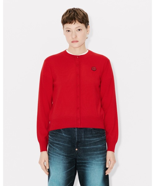 KENZO(ケンゾー)の「'Boke Flower' エンブロイダリー カーディガン イン メリノ ウール(カーディガン/ボレロ・レディース・レッド系その他・SMALL/MEDIUM)」の3枚目の写真