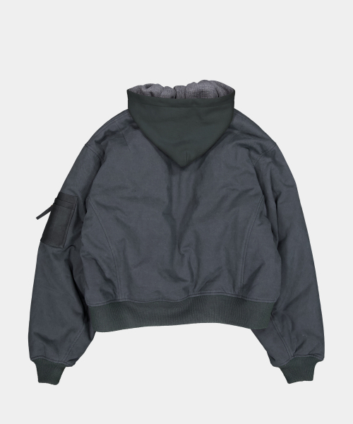 SLOWACID（スローアシッド）の「ヘビーリバーシブルボンバージャケット[チャコール]（ブルゾン・レディース・その他・SMALL/LARGE）」の3枚目の写真