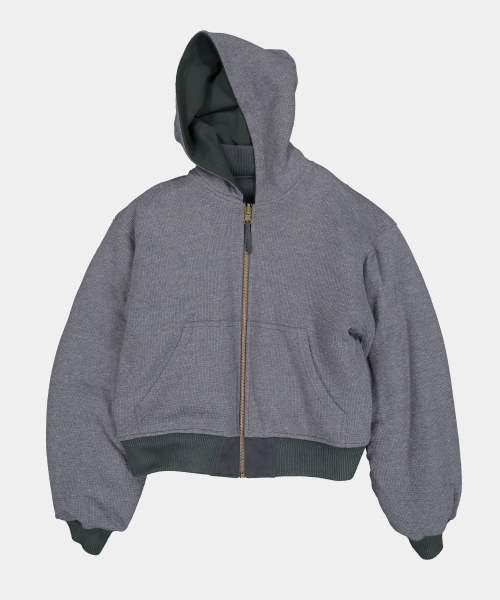 SLOWACID（スローアシッド）の「ヘビーリバーシブルボンバージャケット[チャコール]（ブルゾン・レディース・その他・SMALL/LARGE）」の5枚目の写真
