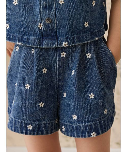 セール】フラワーデニムショートパンツ Josie Floral Denim（デニム