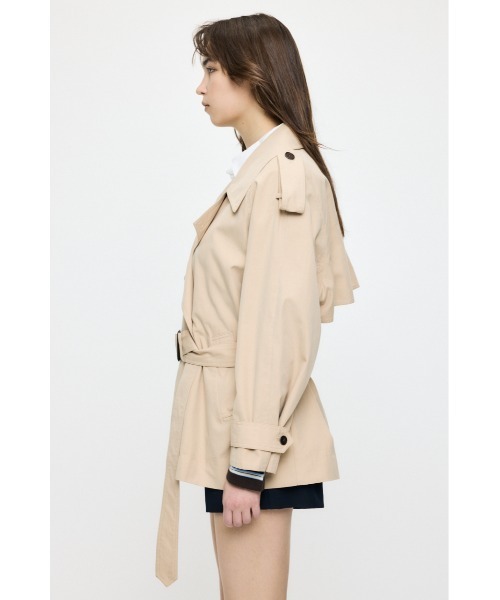 MOUSSY(マウジー)の「SHORT TRENCH コート(トレンチコート・レディース・ベージュ/ネイビー・FREE)」の12枚目の写真