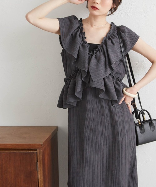 RANAN(ラナン)の「マルチウェイナローワンピース(ワンピース・レディース・グレー/アイボリー/ブラック・SP/LL/M/L)」の14枚目の写真