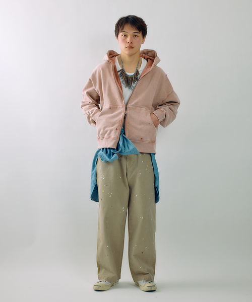 JOURNAL STANDARD J.S HOMESTEAD（ジャーナルスタンダードホームステッド）の「J.S.Homestead / パシフィック 裏毛 ジップ パーカー（パーカー・メンズ・ブラック系その他/ピンク・LARGE/MEDIUM）」の5枚目の写真