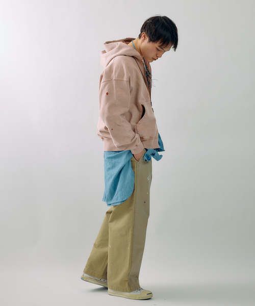 JOURNAL STANDARD J.S HOMESTEAD（ジャーナルスタンダードホームステッド）の「J.S.Homestead / パシフィック 裏毛 ジップ パーカー（パーカー・メンズ・ブラック系その他/ピンク・LARGE/MEDIUM）」の7枚目の写真