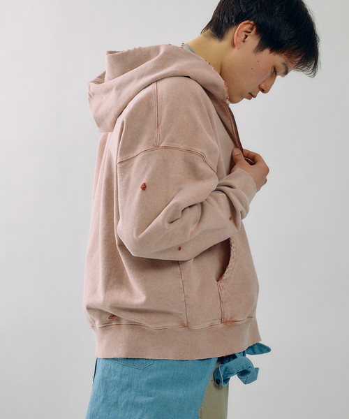 JOURNAL STANDARD J.S HOMESTEAD（ジャーナルスタンダードホームステッド）の「J.S.Homestead / パシフィック 裏毛 ジップ パーカー（パーカー・メンズ・ブラック系その他/ピンク・LARGE/MEDIUM）」の10枚目の写真