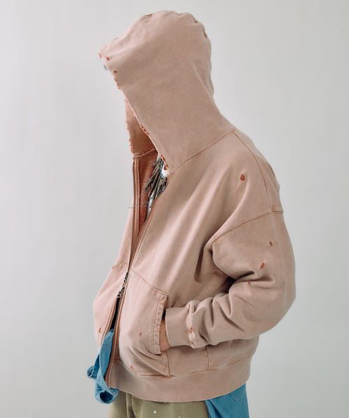 JOURNAL STANDARD J.S HOMESTEAD（ジャーナルスタンダードホームステッド）の「J.S.Homestead / パシフィック 裏毛 ジップ パーカー（パーカー・メンズ・ブラック系その他/ピンク・LARGE/MEDIUM）」の13枚目の写真