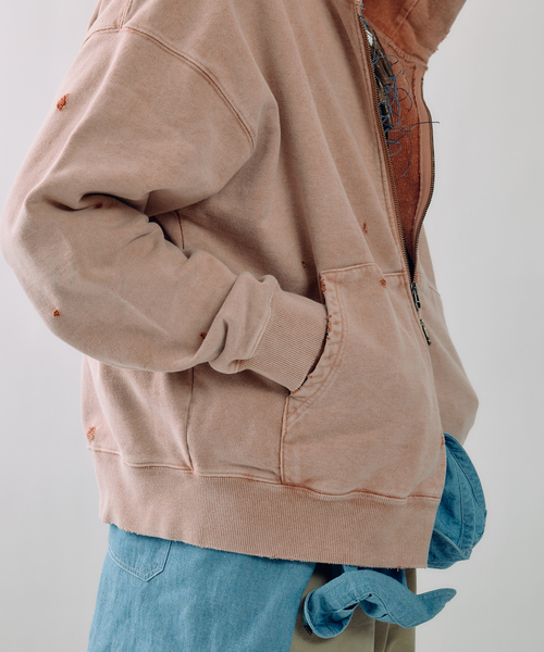 JOURNAL STANDARD J.S HOMESTEAD（ジャーナルスタンダードホームステッド）の「J.S.Homestead / パシフィック 裏毛 ジップ パーカー（パーカー・メンズ・ブラック系その他/ピンク・LARGE/MEDIUM）」の14枚目の写真