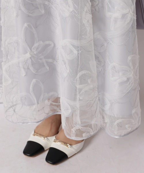 JUSGLITTY（ジャスグリッティー）の「エンブロイダリーチュールスカート（スカート・レディース・ライトグレー/ベージュ・2/1/0）」の7枚目の写真