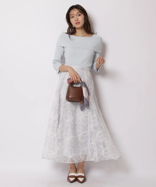 JUSGLITTY（ジャスグリッティー）の「エンブロイダリーチュールスカート（スカート・レディース・ライトグレー/ベージュ・2/1/0）」の15枚目の写真