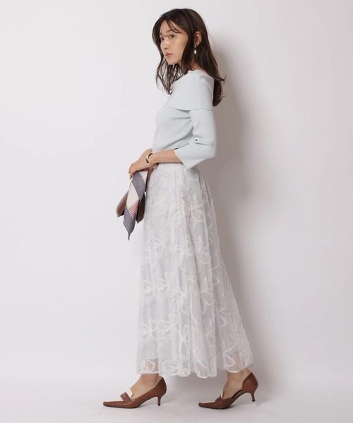 JUSGLITTY（ジャスグリッティー）の「エンブロイダリーチュールスカート（スカート・レディース・ライトグレー/ベージュ・2/1/0）」の17枚目の写真