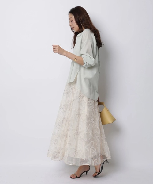 JUSGLITTY（ジャスグリッティー）の「エンブロイダリーチュールスカート（スカート・レディース・ライトグレー/ベージュ・2/1/0）」の19枚目の写真