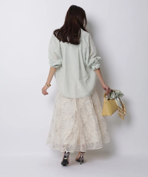 JUSGLITTY（ジャスグリッティー）の「エンブロイダリーチュールスカート（スカート・レディース・ライトグレー/ベージュ・2/1/0）」の22枚目の写真
