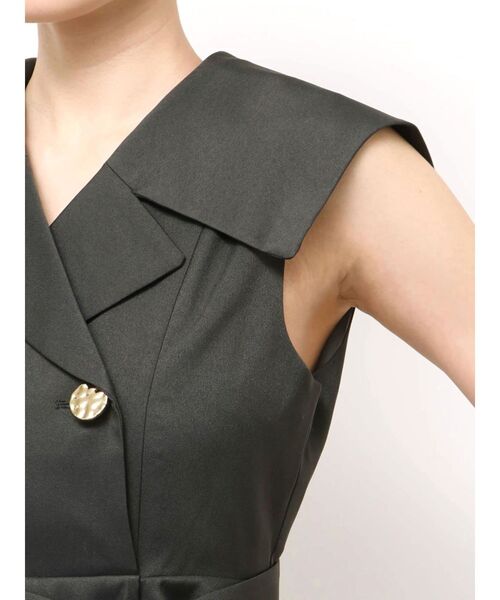 dazzlin（ダズリン）の「アシメプリーツトレンチワンピース（ワンピース・レディース・チャコールグレー/オフホワイト/その他・MEDIUM/SMALL/X-SMALL）」の15枚目の写真