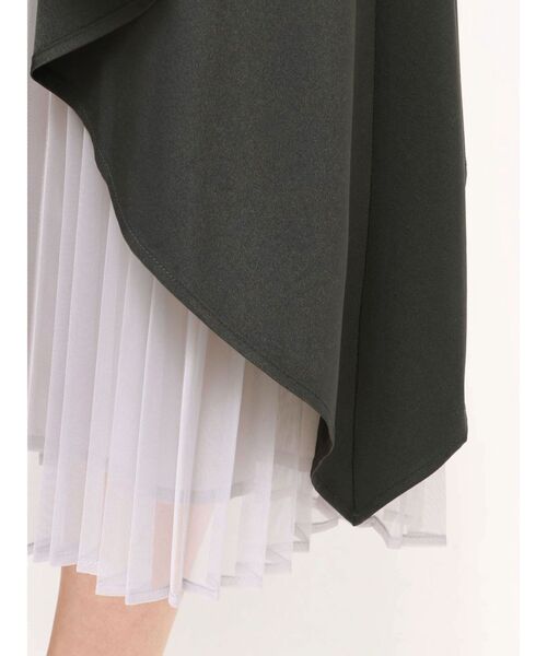 dazzlin（ダズリン）の「アシメプリーツトレンチワンピース（ワンピース・レディース・チャコールグレー/オフホワイト/その他・MEDIUM/SMALL/X-SMALL）」の14枚目の写真