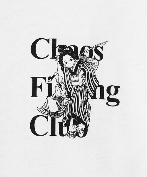 Chaos Fishing Club（カオスフィッシングクラブ）の「Chaos Fishing Club / The Original Fishing Girl T-Shirt L/S（Tシャツ/カットソー・メンズ・ホワイト/ブラック・M/L/XL）」の5枚目の写真