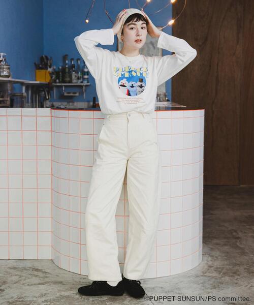 SENSE OF PLACE by URBAN RESEARCH（センスオブプレイスバイアーバンリサーチ）の「『ユニセックス』『別注』SUNSUN×SENSE OF PLACE　グラフィックTシャツ（Tシャツ/カットソー・レディース・チャコールグレー/オフホワイト・LARGE/MEDIUM）」の5枚目の写真