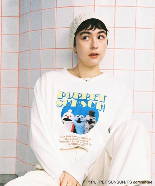 SENSE OF PLACE by URBAN RESEARCH（センスオブプレイスバイアーバンリサーチ）の「『ユニセックス』『別注』SUNSUN×SENSE OF PLACE　グラフィックTシャツ（Tシャツ/カットソー・レディース・チャコールグレー/オフホワイト・LARGE/MEDIUM）」の8枚目の写真