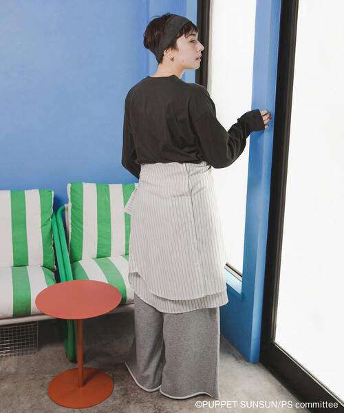 SENSE OF PLACE by URBAN RESEARCH（センスオブプレイスバイアーバンリサーチ）の「『ユニセックス』『別注』SUNSUN×SENSE OF PLACE　グラフィックTシャツ（Tシャツ/カットソー・レディース・チャコールグレー/オフホワイト・LARGE/MEDIUM）」の12枚目の写真