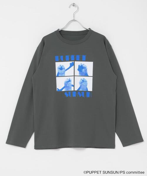 SENSE OF PLACE by URBAN RESEARCH（センスオブプレイスバイアーバンリサーチ）の「『ユニセックス』『別注』SUNSUN×SENSE OF PLACE　グラフィックTシャツ（Tシャツ/カットソー・レディース・チャコールグレー/オフホワイト・LARGE/MEDIUM）」の18枚目の写真