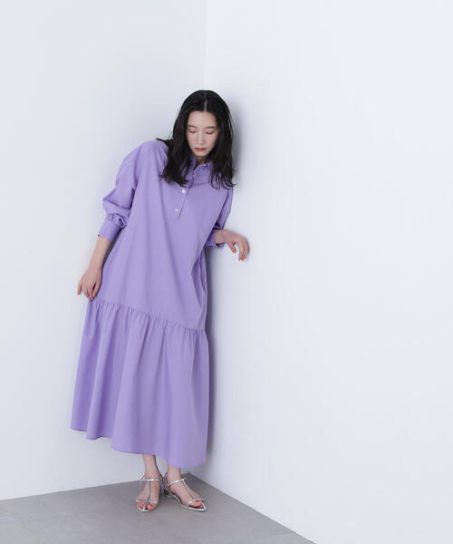 N.（N. Natural Beauty Basic）（エヌエヌナチュラルビューティーベーシック）の「オーバーシャツワンピース（シャツワンピース・レディース・ベージュ/パープル/ブルー系その他・MEDIUM/P/S）」の16枚目の写真