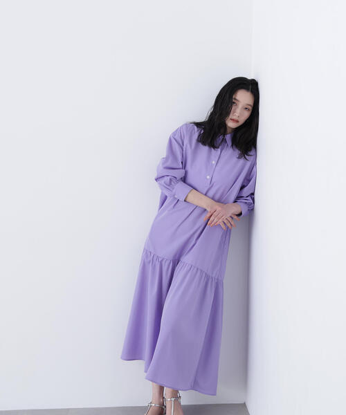 N.（N. Natural Beauty Basic）（エヌエヌナチュラルビューティーベーシック）の「オーバーシャツワンピース（シャツワンピース・レディース・ベージュ/パープル/ブルー系その他・MEDIUM/P/S）」の17枚目の写真
