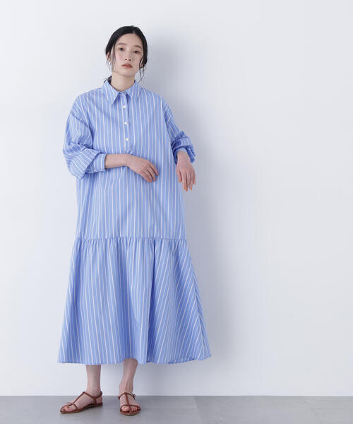 N.（N. Natural Beauty Basic）（エヌエヌナチュラルビューティーベーシック）の「オーバーシャツワンピース（シャツワンピース・レディース・ベージュ/パープル/ブルー系その他・MEDIUM/P/S）」の22枚目の写真