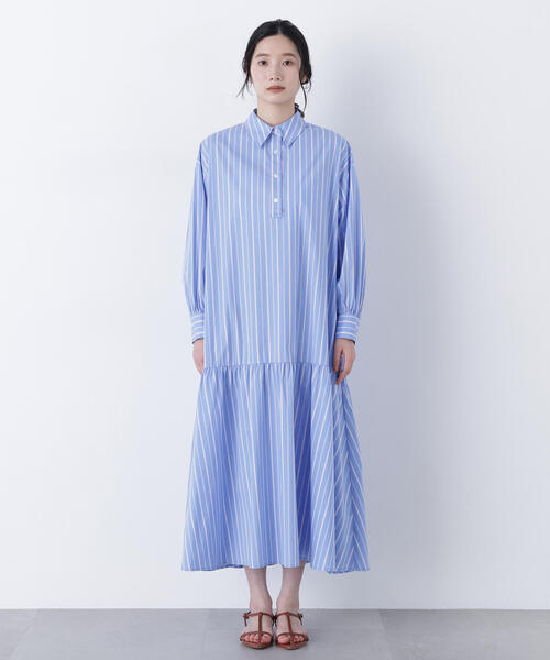 N.（N. Natural Beauty Basic）（エヌエヌナチュラルビューティーベーシック）の「オーバーシャツワンピース（シャツワンピース・レディース・ベージュ/パープル/ブルー系その他・MEDIUM/P/S）」の6枚目の写真