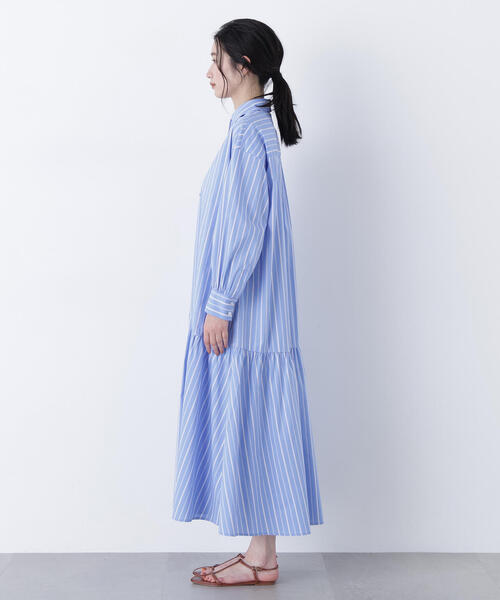 N.（N. Natural Beauty Basic）（エヌエヌナチュラルビューティーベーシック）の「オーバーシャツワンピース（シャツワンピース・レディース・ベージュ/パープル/ブルー系その他・MEDIUM/P/S）」の7枚目の写真