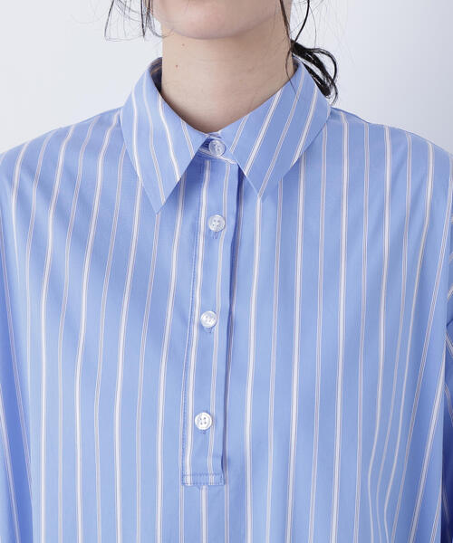 N.（N. Natural Beauty Basic）（エヌエヌナチュラルビューティーベーシック）の「オーバーシャツワンピース（シャツワンピース・レディース・ベージュ/パープル/ブルー系その他・MEDIUM/P/S）」の9枚目の写真