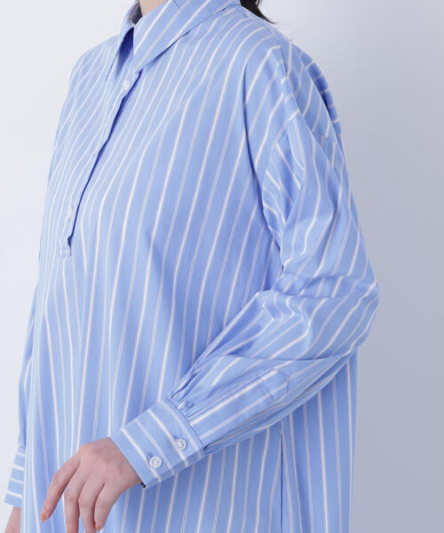 N.（N. Natural Beauty Basic）（エヌエヌナチュラルビューティーベーシック）の「オーバーシャツワンピース（シャツワンピース・レディース・ベージュ/パープル/ブルー系その他・MEDIUM/P/S）」の11枚目の写真