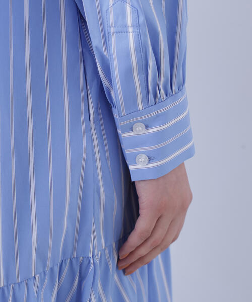 N.（N. Natural Beauty Basic）（エヌエヌナチュラルビューティーベーシック）の「オーバーシャツワンピース（シャツワンピース・レディース・ベージュ/パープル/ブルー系その他・MEDIUM/P/S）」の12枚目の写真