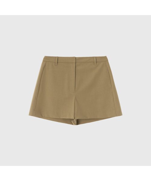 LOOKAST(ルックキャスト)の「コレットウールブレンドショーツ / COLETTE WOOL BLEND SHORTS_4colors(その他パンツ・レディース・チャコールグレー/ブラック/アイボリー/Beige・SMALL/MEDIUM)」の4枚目の写真