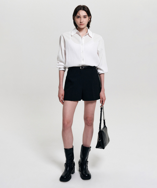 LOOKAST(ルックキャスト)の「コレットウールブレンドショーツ / COLETTE WOOL BLEND SHORTS_4colors(その他パンツ・レディース・チャコールグレー/ブラック/アイボリー/Beige・SMALL/MEDIUM)」の7枚目の写真
