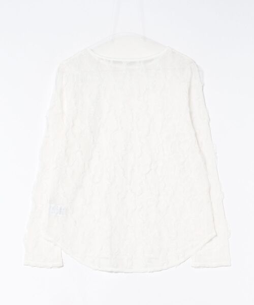 Jines（ジネス）の「チュールフリルトップス（Tシャツ/カットソー・レディース・ホワイト/ピンク/ブラック・38）」の4枚目の写真