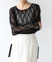 Jines | チュールフリルトップス(Tシャツ/カットソー)