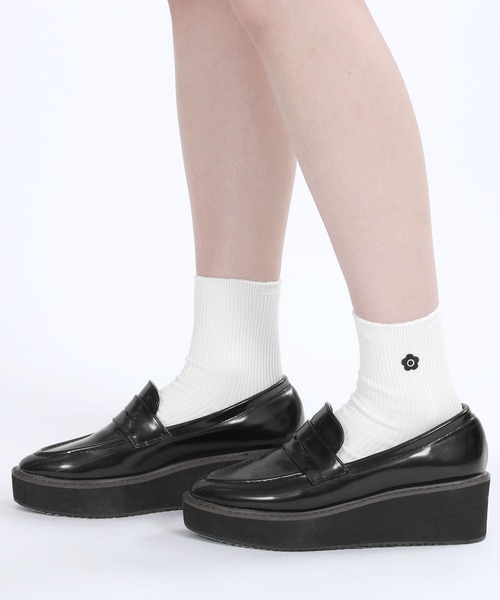 MARY QUANT（マリークワント）の「ベーシックリブ ソックス（ソックス/靴下・レディース・ピンク/ホワイト/ブラック/ネイビー・FREE）」の2枚目の写真