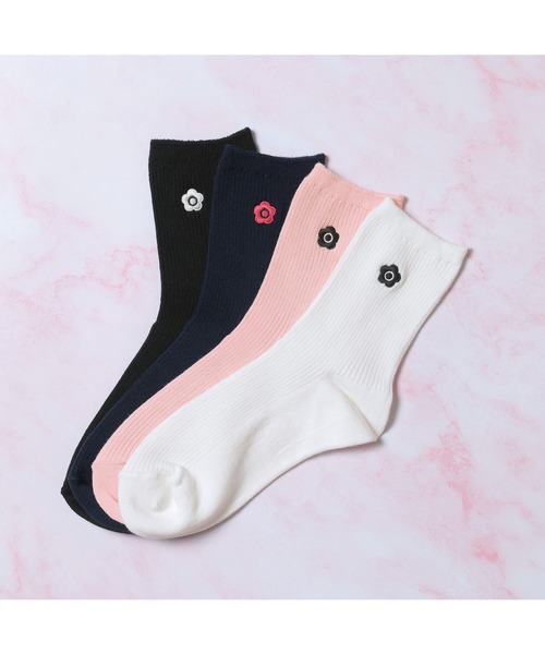 MARY QUANT（マリークワント）の「ベーシックリブ ソックス（ソックス/靴下・レディース・ピンク/ホワイト/ブラック/ネイビー・FREE）」の20枚目の写真