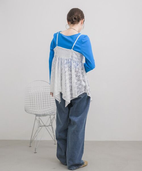 RETRO GIRL（レトロガール）の「【再入荷！】レースイレヘムキャミ（キャミソール・レディース・ブラック系その他/ホワイト系その他・FREE）」の5枚目の写真