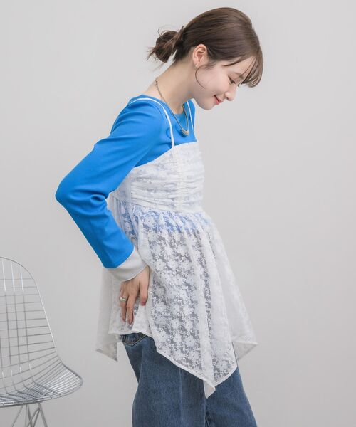 RETRO GIRL（レトロガール）の「【再入荷！】レースイレヘムキャミ（キャミソール・レディース・ブラック系その他/ホワイト系その他・FREE）」の9枚目の写真