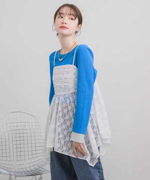 RETRO GIRL（レトロガール）の「【再入荷！】レースイレヘムキャミ（キャミソール・レディース・ブラック系その他/ホワイト系その他・FREE）」の11枚目の写真