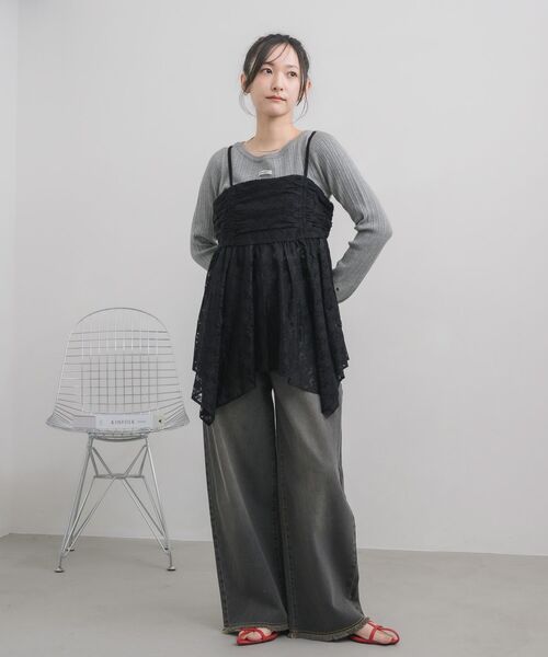RETRO GIRL（レトロガール）の「【再入荷！】レースイレヘムキャミ（キャミソール・レディース・ブラック系その他/ホワイト系その他・FREE）」の15枚目の写真