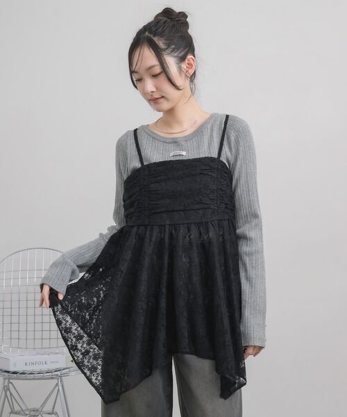 RETRO GIRL（レトロガール）の「【再入荷！】レースイレヘムキャミ（キャミソール・レディース・ブラック系その他/ホワイト系その他・FREE）」の20枚目の写真