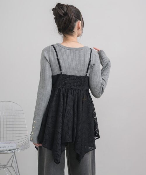 RETRO GIRL（レトロガール）の「【再入荷！】レースイレヘムキャミ（キャミソール・レディース・ブラック系その他/ホワイト系その他・FREE）」の22枚目の写真
