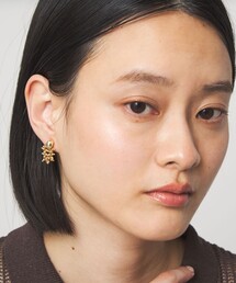 green label relaxing | オーバルメタル＆ツブツブミックス イヤリング(イヤリング)