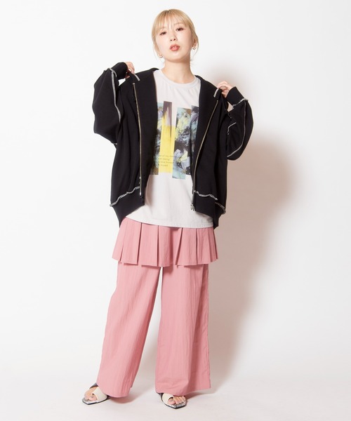 OSMOSIS（オズモーシス）の「プリントTシャツ（Tシャツ/カットソー・レディース・ホワイト/ライトグレー/ブラック・ONE SIZE）」の20枚目の写真