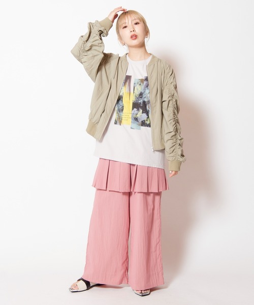 OSMOSIS（オズモーシス）の「プリントTシャツ（Tシャツ/カットソー・レディース・ホワイト/ライトグレー/ブラック・ONE SIZE）」の21枚目の写真