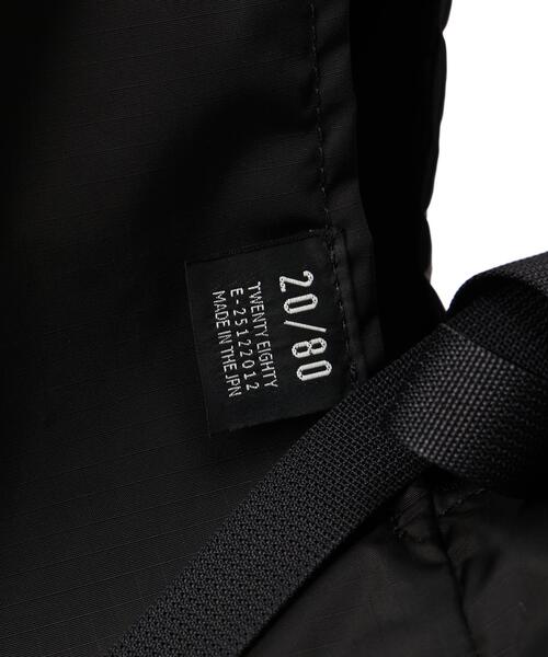 20/80(テゥエンティーエイティー)の「【20/80】トゥエンティーエイティー/RIP STOP NYLON AZUMABUKURO(ショルダーバッグ・メンズ・ブラック・F)」の7枚目の写真